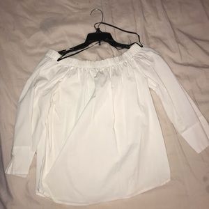 Off shoulder white top
